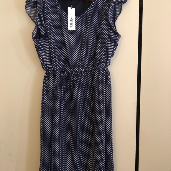 Ulla Popken, Navy Dotted Dress - Picture 2 of 7